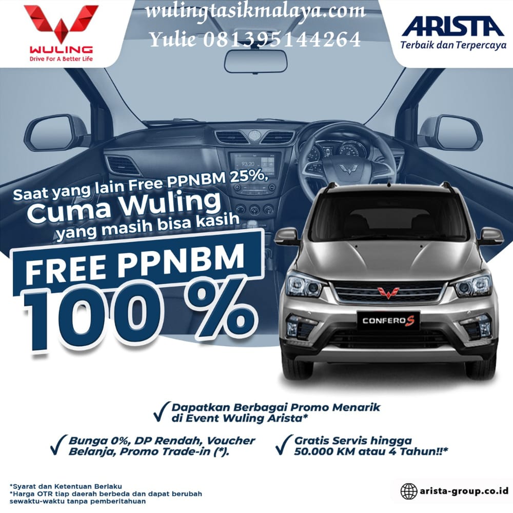 Promo Wuling Confero S Free PPNBN  100%