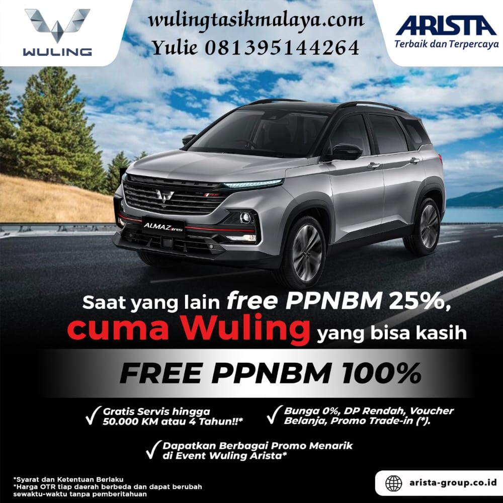 Promo Wuling Almaz Free PPNBM 100%